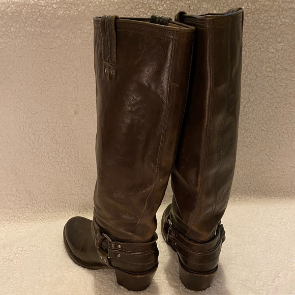Frye Carmen harness knee high boots size 10 - Picture 4 of 5